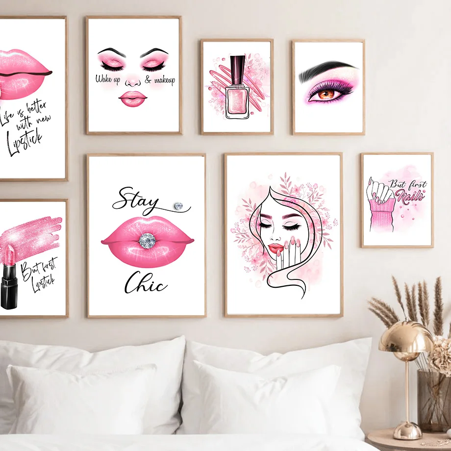 J Beauty Makeup - لوحة قماشية عصرية لفن تجميل المكياج
