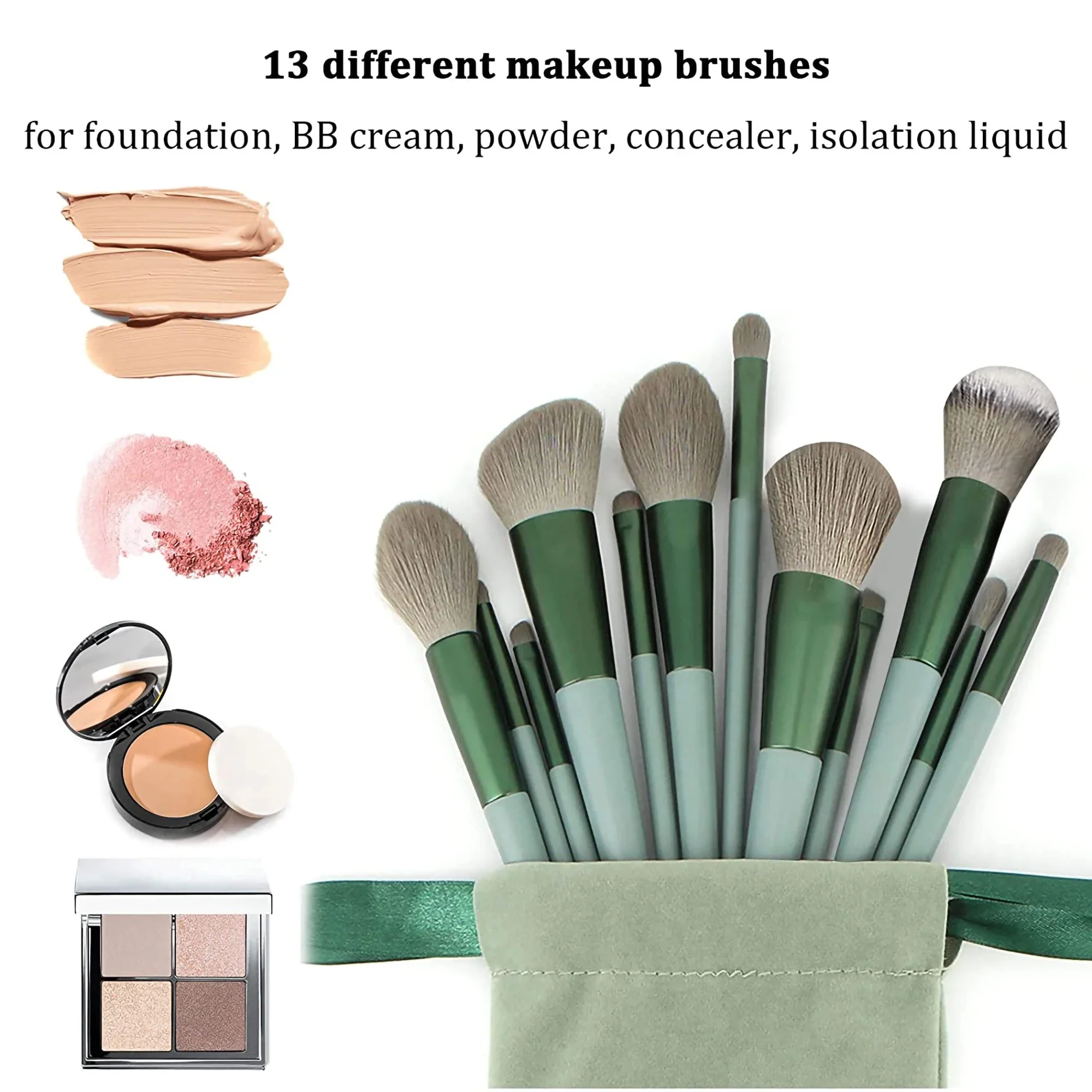 مجموعة فرش مكياج 13 قطعة، إسفن - مراجعة Beauty Makeup Kit Box وسعره