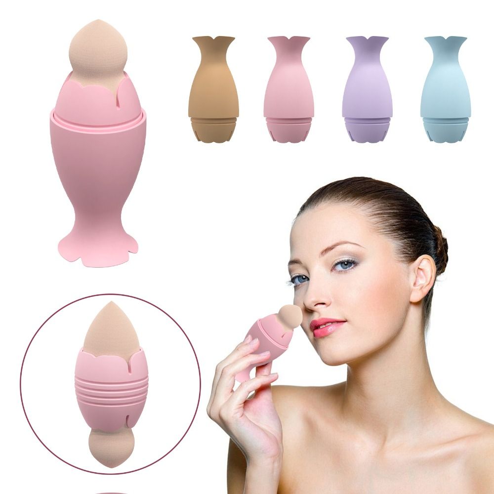حامل إسفنج مكياج سيليكون جديد  - مراجعة Beauty Makeup Kit Box وسعره