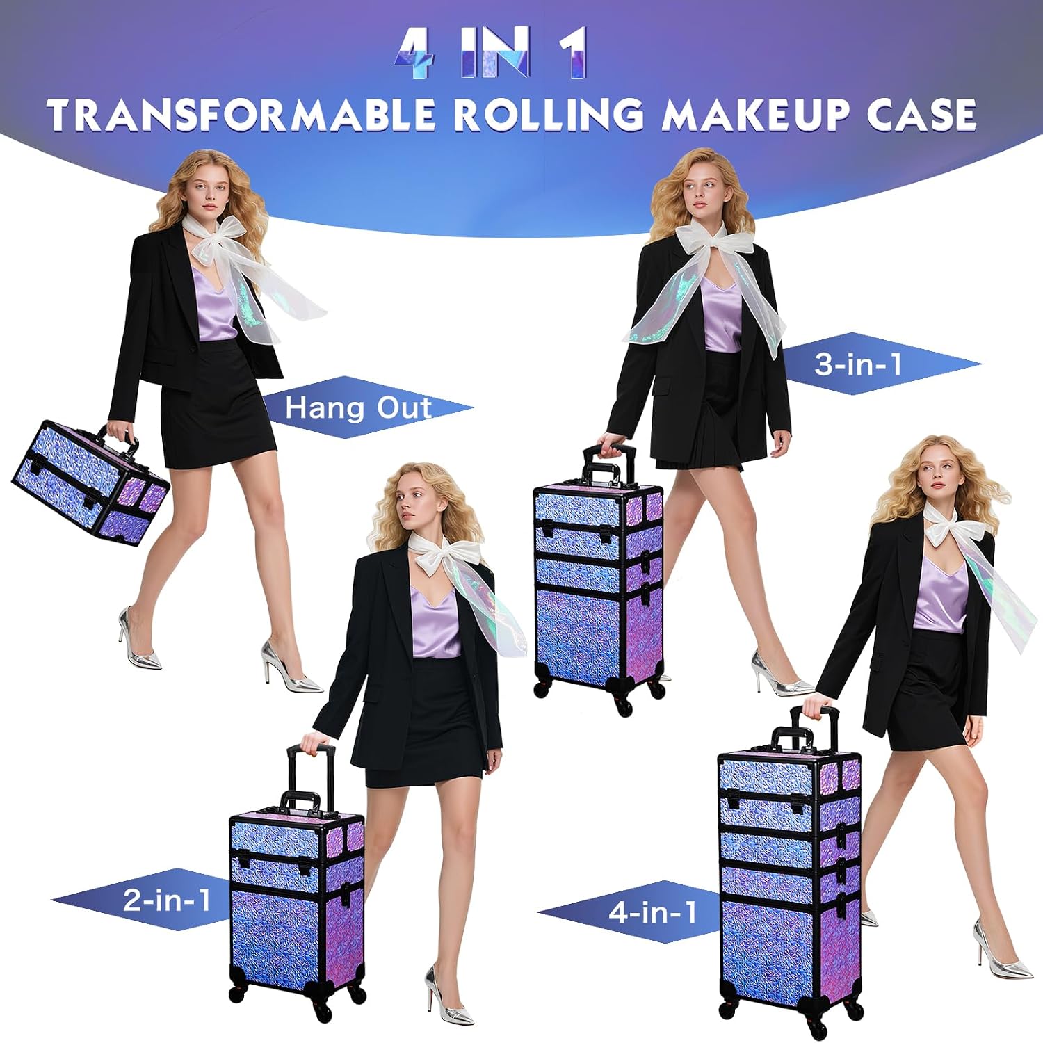 حقيبة مكياج متحركة، عربة تخزين - مراجعة Beauty Makeup Box Set وسعره